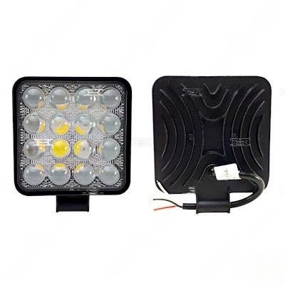 LED Стробоскоп фара рабочего света (дальний свет) 10,5*10,5*2,5см (12-24V, 16SMD)